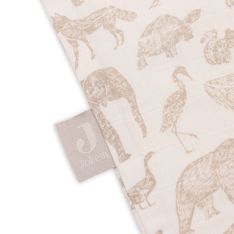 Kremno bela MUSLIN spalna vreča Animals Nougat