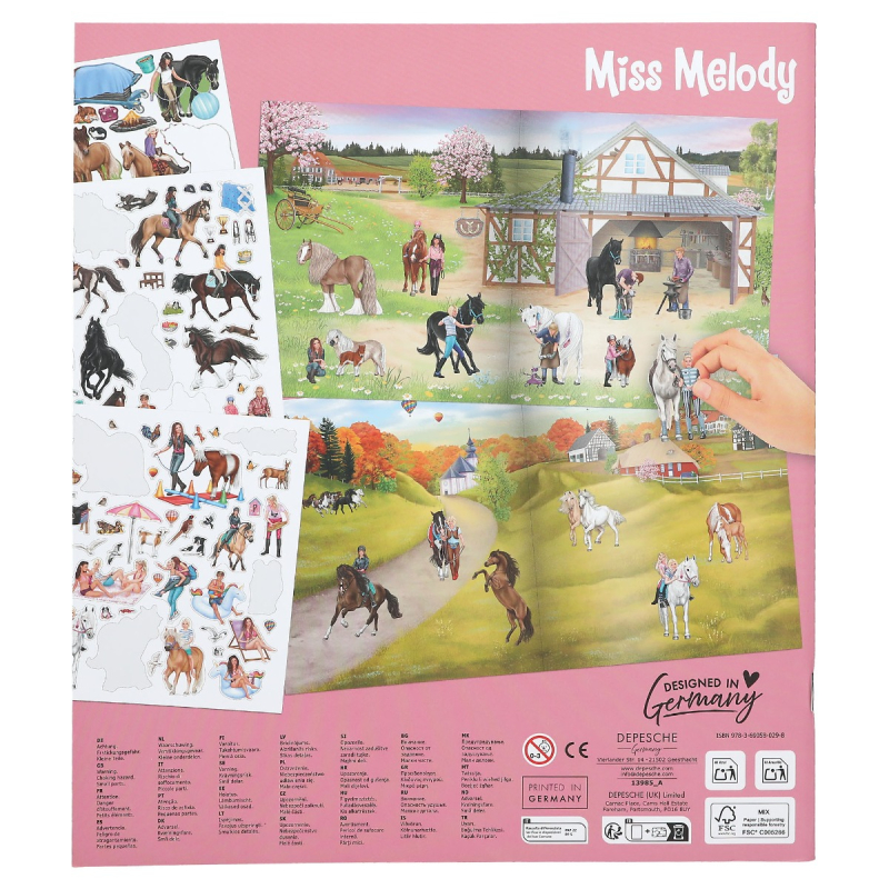 Miss Melody knjižica s naljepnicama KONJI