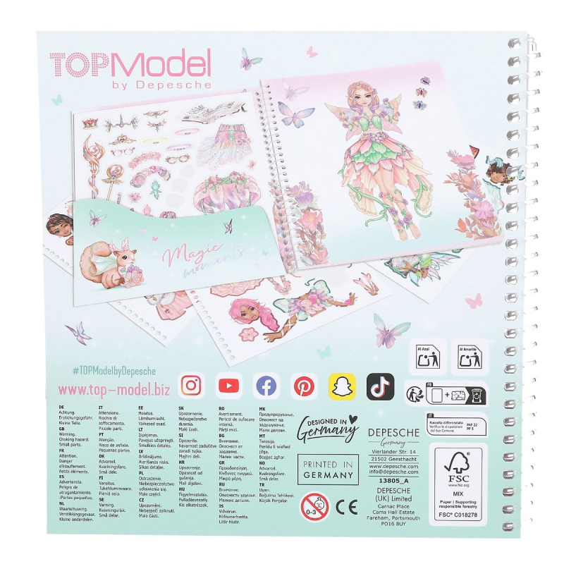 TOPModel knjižica s naljepnicama DRESS me up FANTASY
