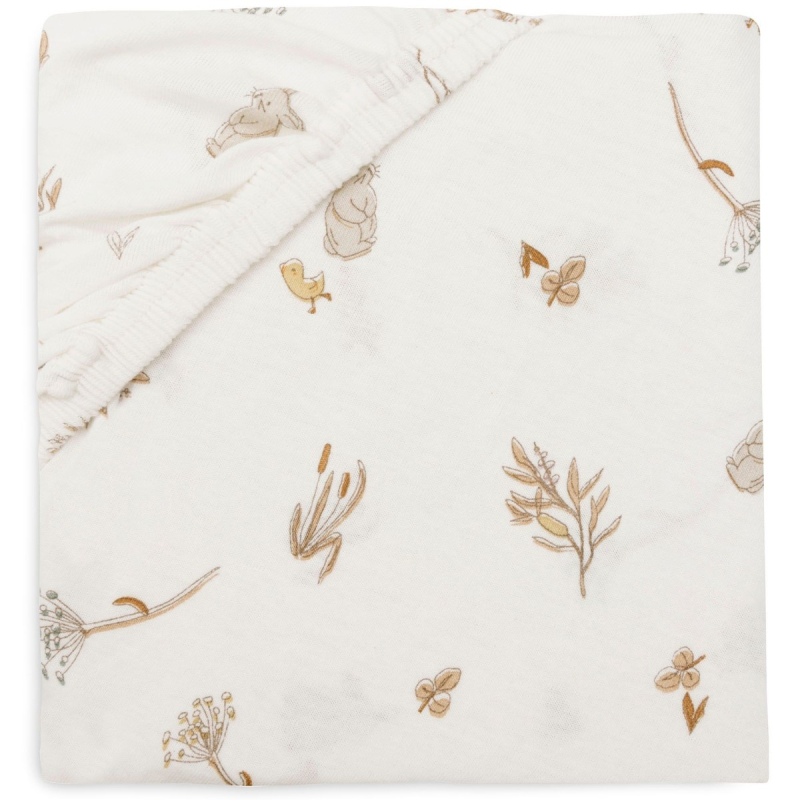 KREM BIJELA plahta za madrac 120x60 cm RIVERSIDE, pamučni jersey, Jollein®