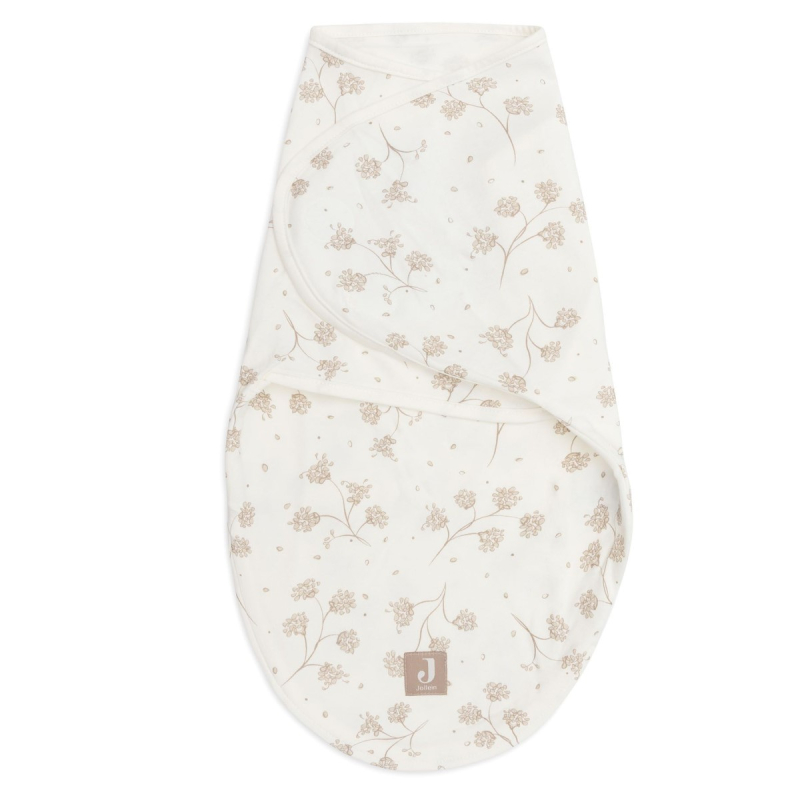 Kremasto bijela povojna dekica LEAFY DREAMS (0-3 m), Jollein®