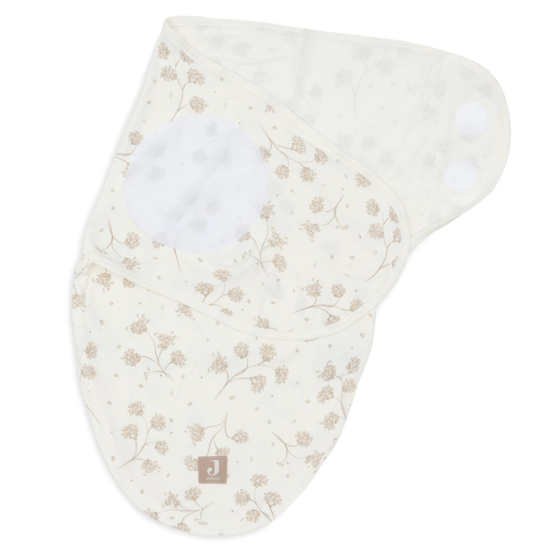 Kremasto bijela povojna dekica LEAFY DREAMS (0-3 m), Jollein®