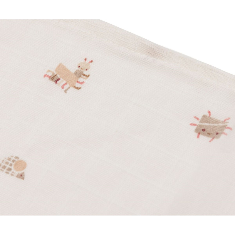 Kremasto bijele krpe za pranje Animal Friends 31x31cm (3 komada) Jollein®