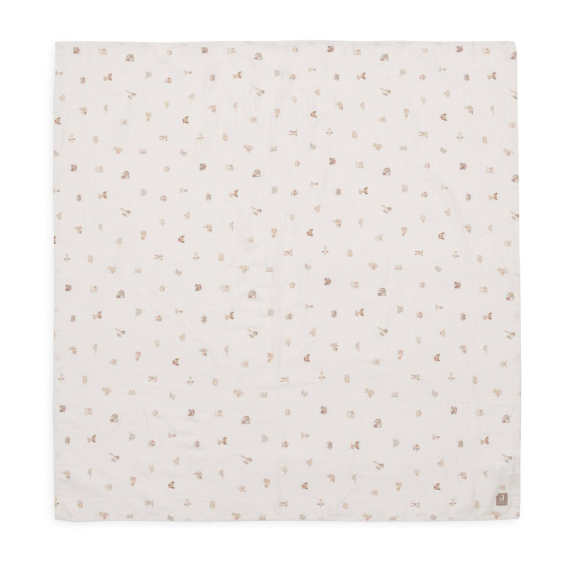 Kremasto bijele tetra pelene Animal Friends (115x115 cm) - 2 komada, Jollein®