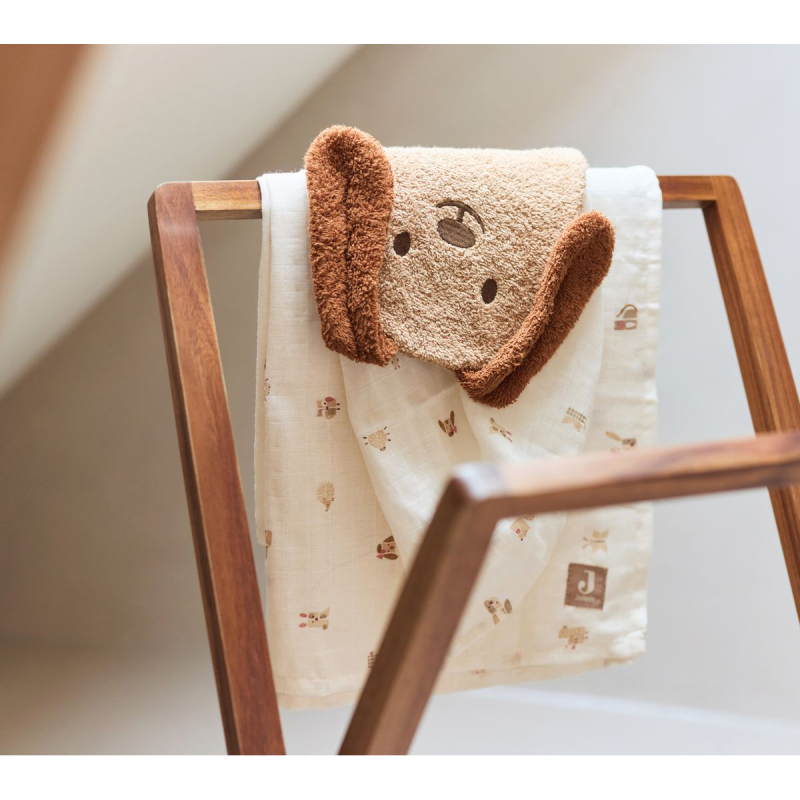 Kremasto bijele tetra pelene Animal Friends (115x115 cm) - 2 komada, Jollein®