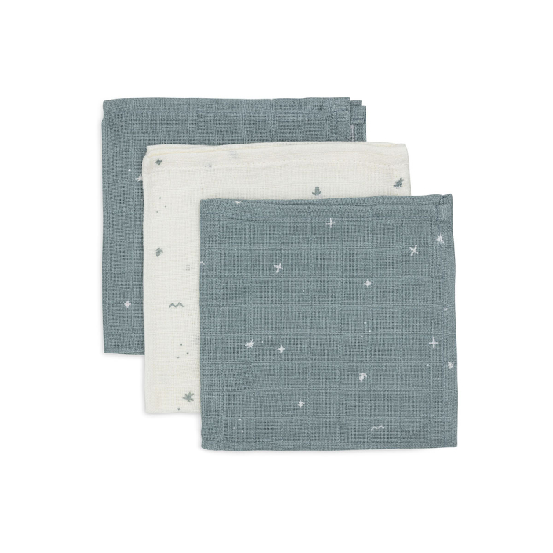 Zelene krpice za umivanje TWINKLING - SEA GREEN 31x31cm (3 kosi) Jollein®