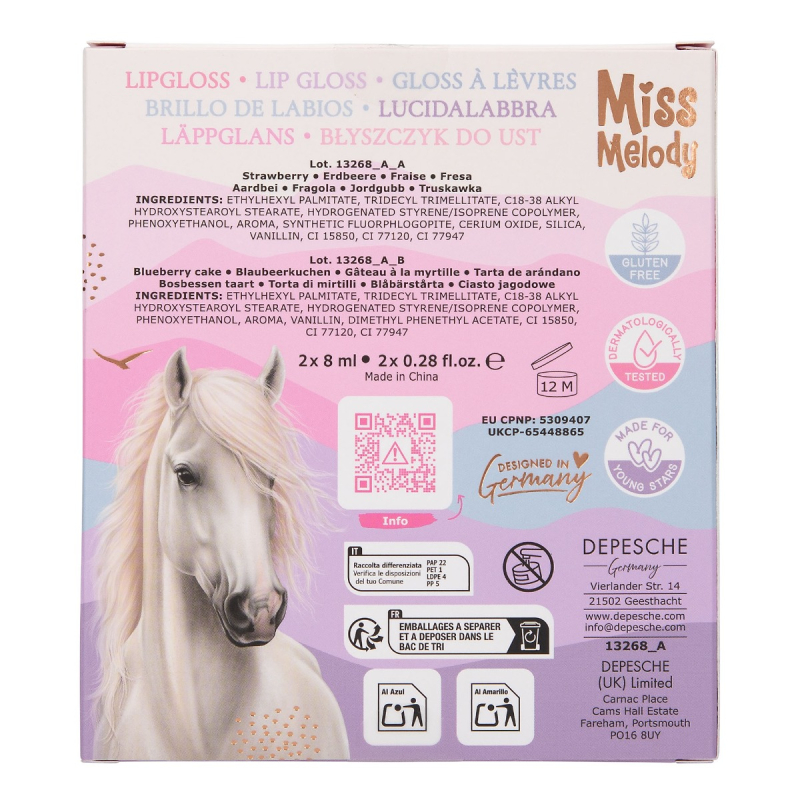 Miss Melody set sjajila za usne BFF (2 komada)