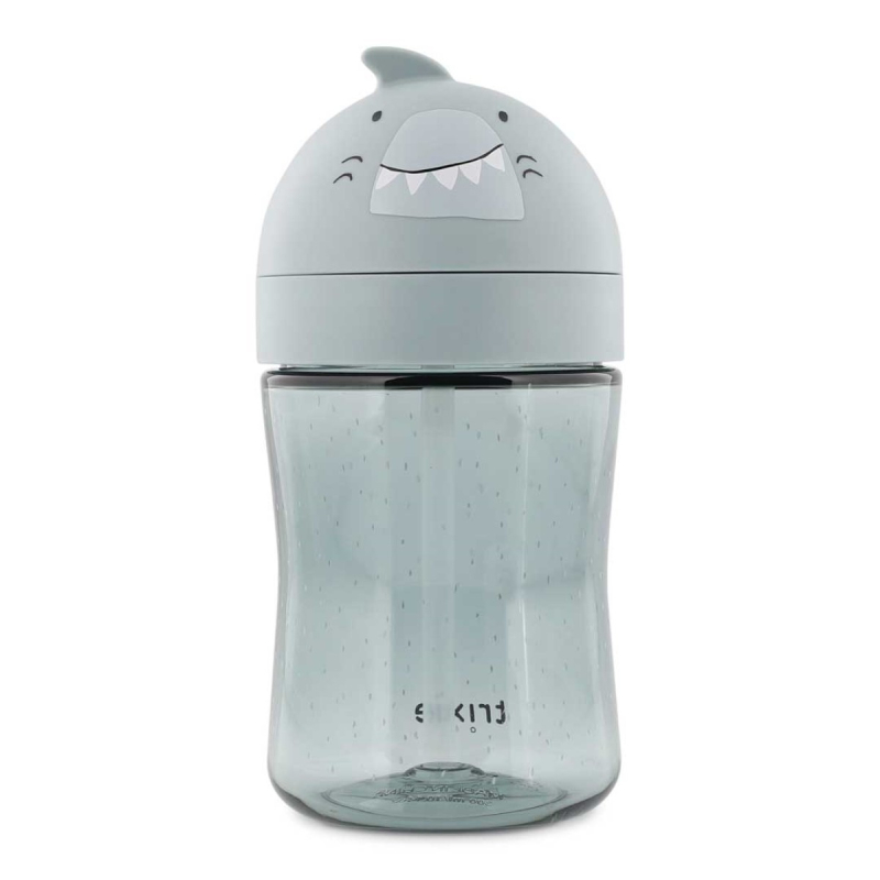 Sinje plava bočica za pijenje sa slamkom Mr. SHARK (300 ml), Trixie