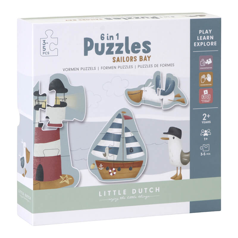 Sestavljanke puzzle Sailors Bay 6v1 (2 leti+)