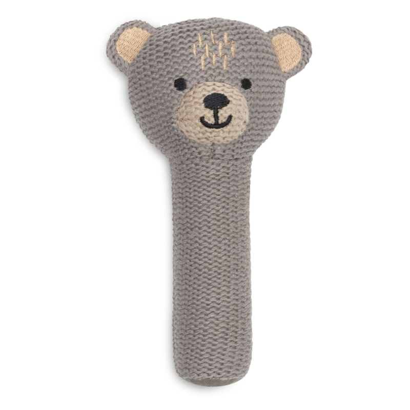 Rjava pletena ropotuljica MEDVEDEK Bear (0m+)