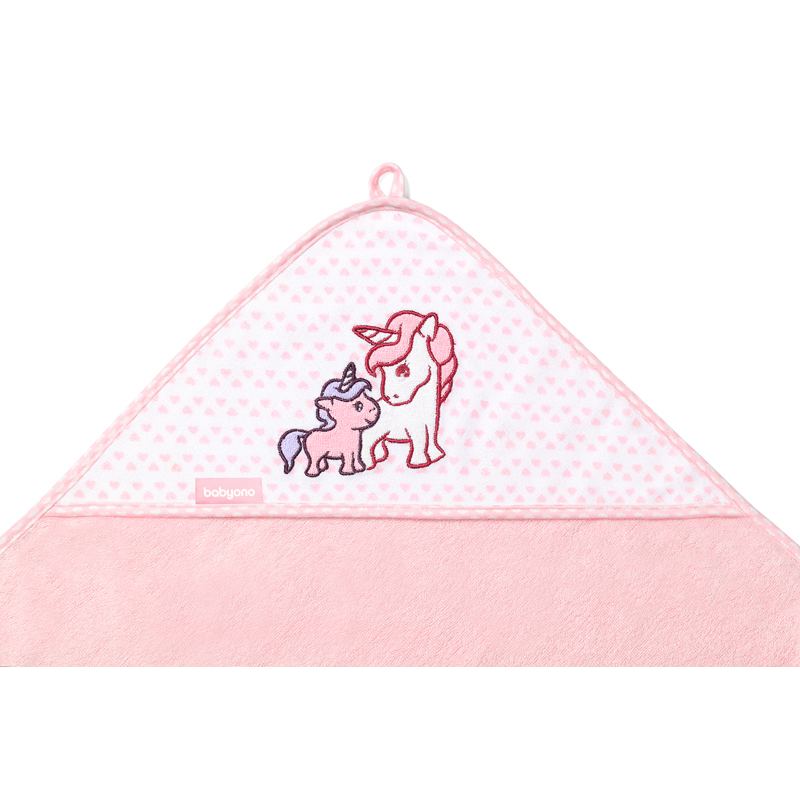roza brisača iz bambusa babyono unicorn 100x100 cm