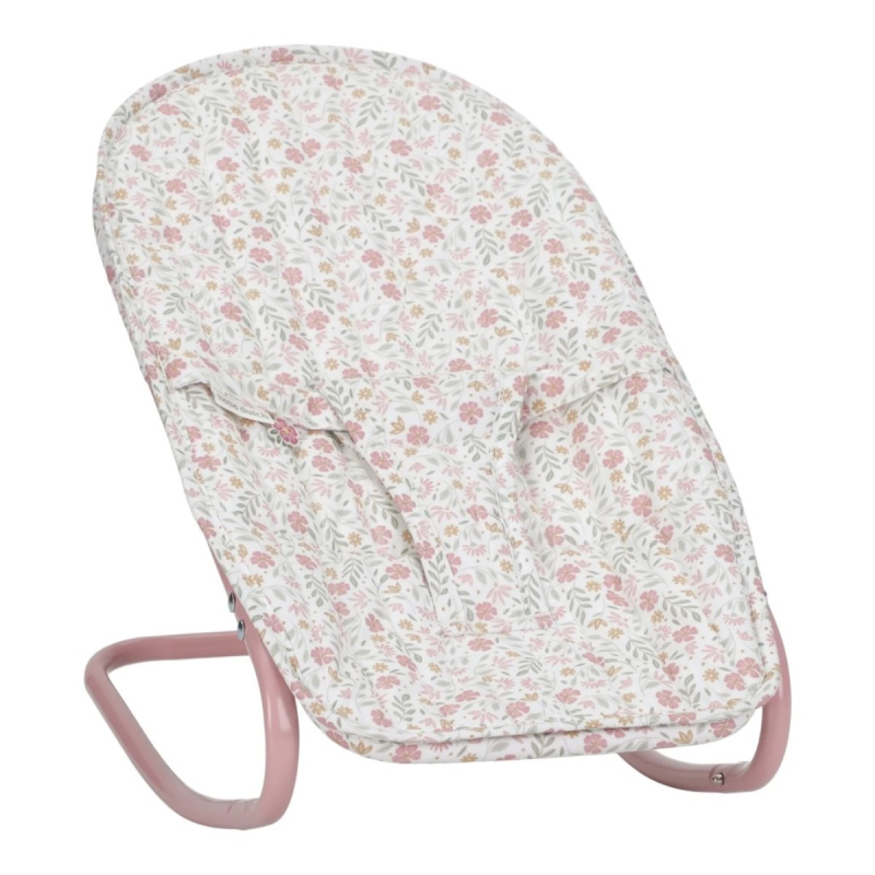 Roza gugalnik za punčko Soft Flowers (3 leta+), Little Dutch (LD4587)