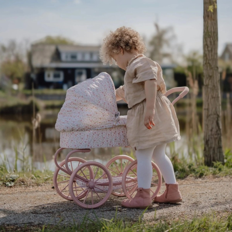 Roza klasična kolica za djevojčice Soft Flowers (36 mjeseci+), Little Dutch (LD4586)