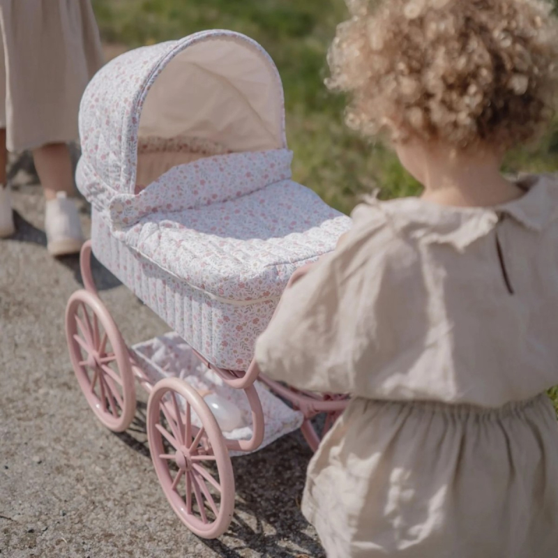 Roza klasična kolica za djevojčice Soft Flowers (36 mjeseci+), Little Dutch (LD4586)