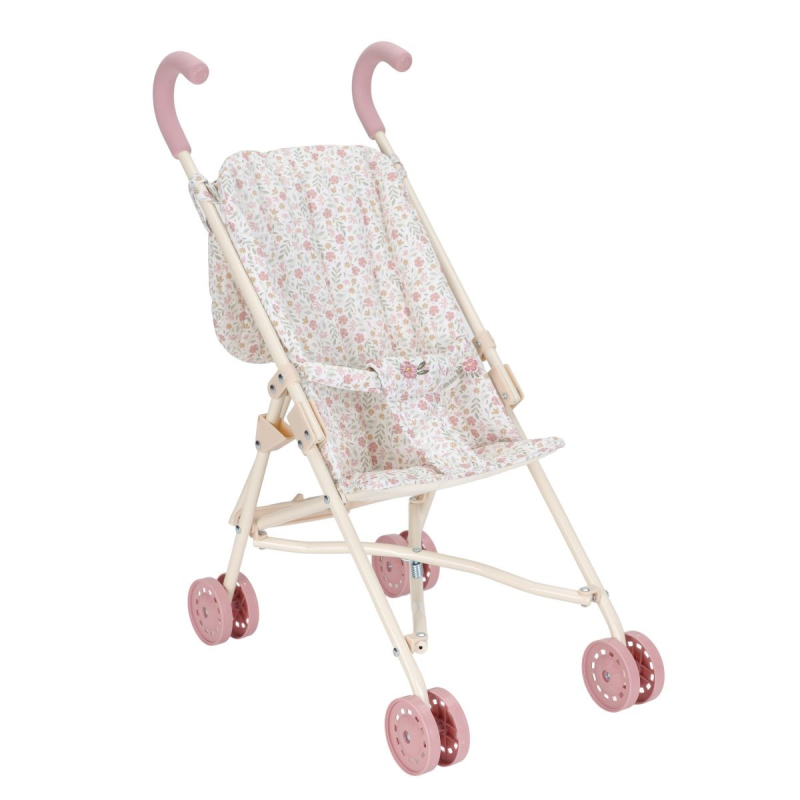 Roza metalna kolica za djevojčice Soft Flowers (36 mjeseci+), Little Dutch (LD4585)