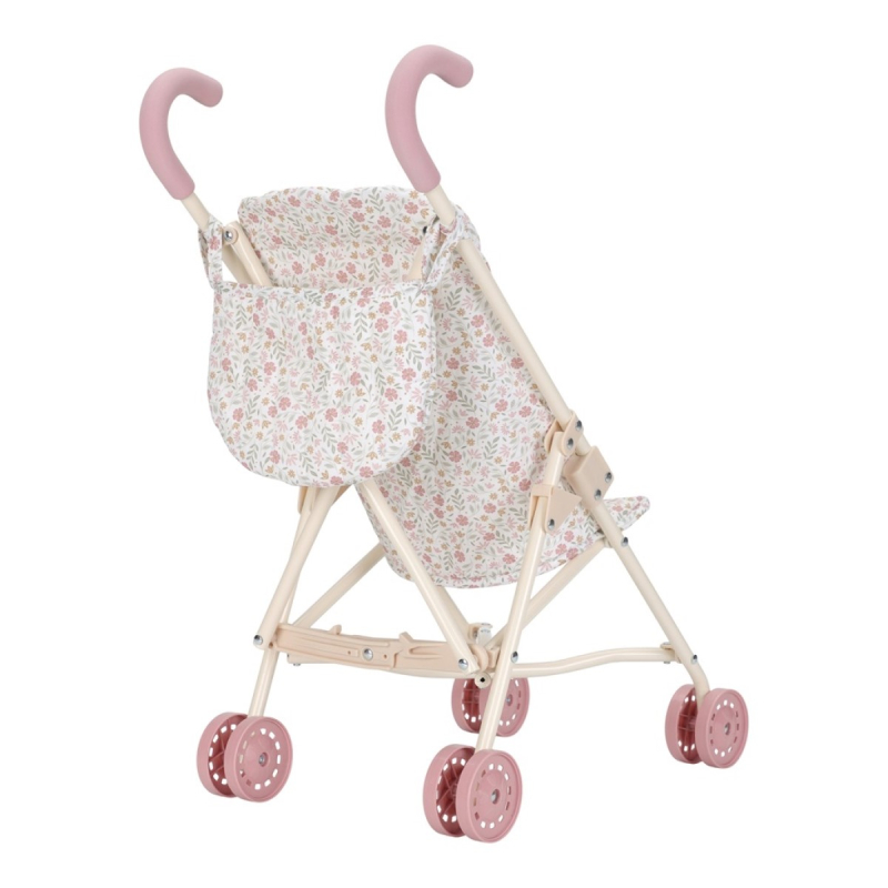 Roza metalna kolica za djevojčice Soft Flowers (36 mjeseci+), Little Dutch (LD4585)