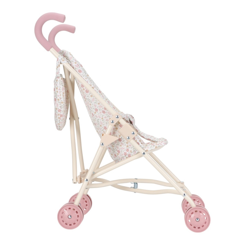 Roza metalna kolica za djevojčice Soft Flowers (36 mjeseci+), Little Dutch (LD4585)
