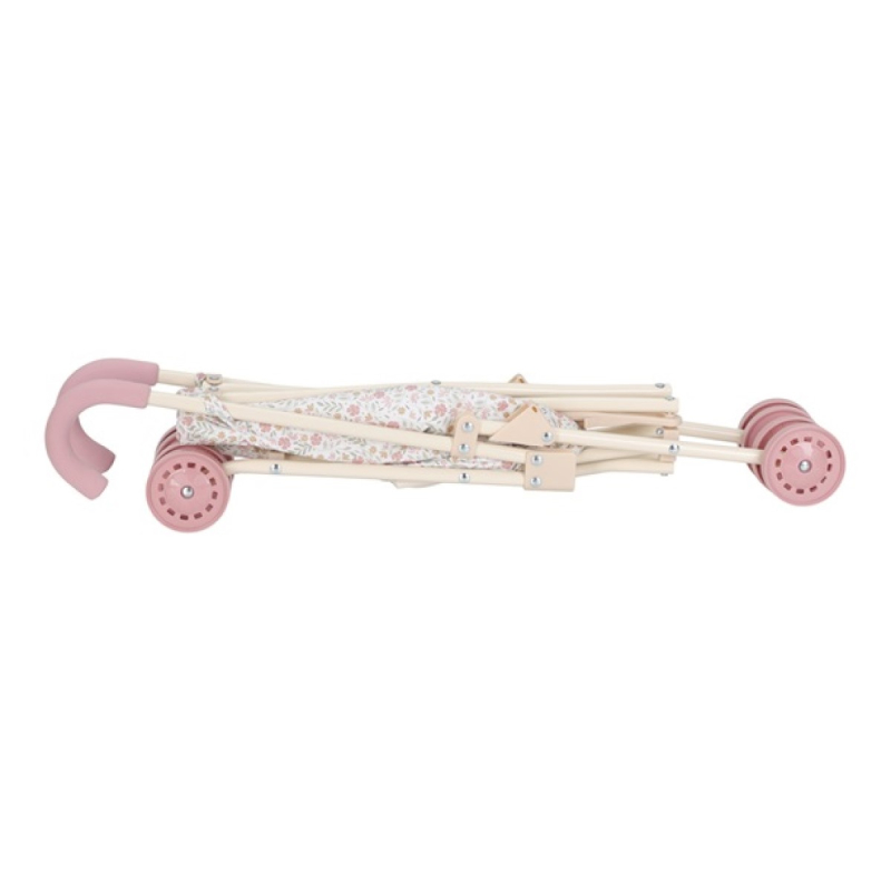 Roza metalna kolica za djevojčice Soft Flowers (36 mjeseci+), Little Dutch (LD4585)