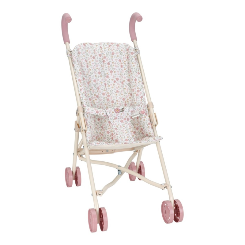 Roza metalna kolica za djevojčice Soft Flowers (36 mjeseci+), Little Dutch (LD4585)