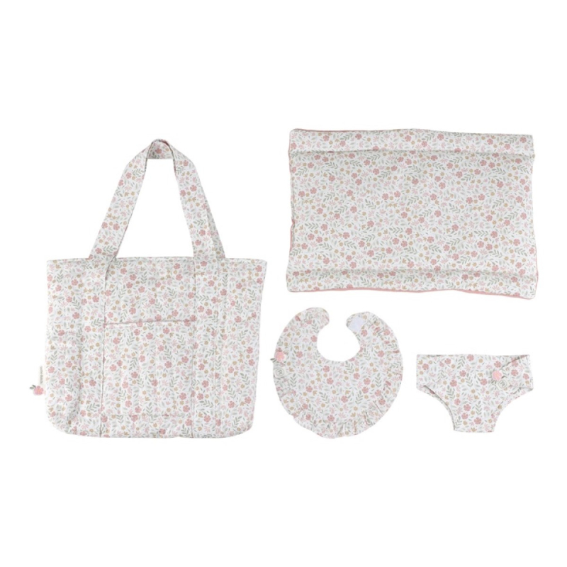 Torba za previjanje za djevojčice,  Soft Flowers (3 godine+), Little Dutch (LD4589)