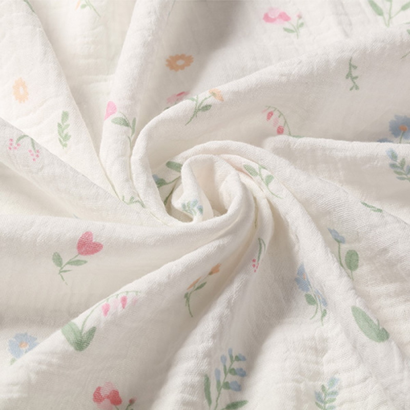 Roza tetra muslin pelene s printom, RUŽE (3 KOM) BabyOno