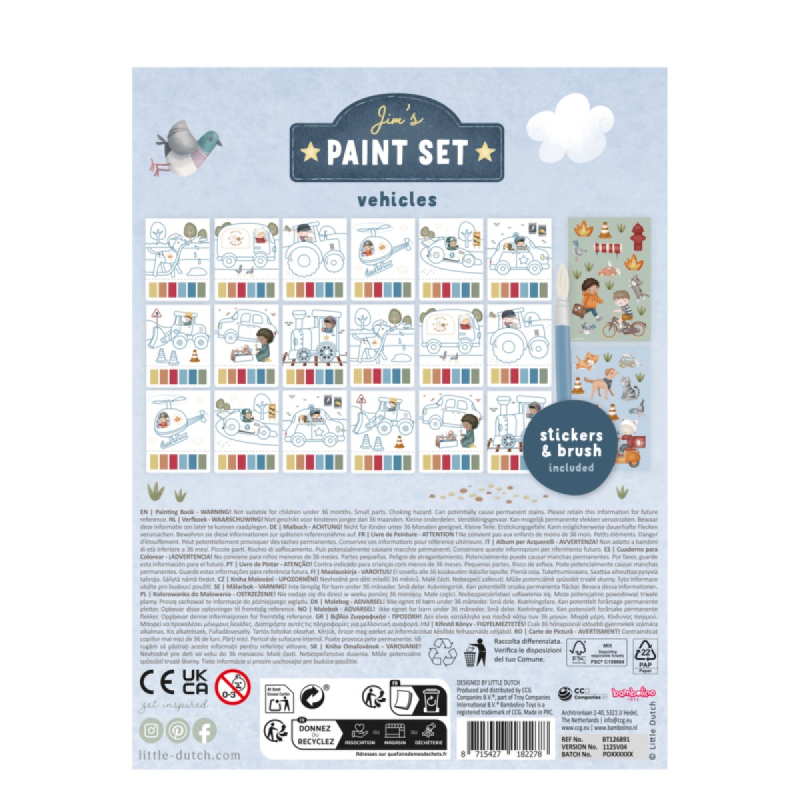 Set za slikanje Jim Vehicles (3 godine+), Little Dutch (126891)