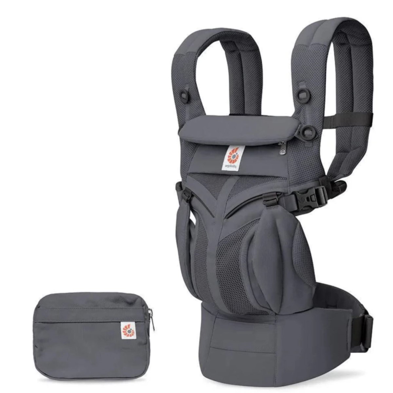 Siva Ergobaby nosiljka Omni Classic Mesh, Charcoal Grey