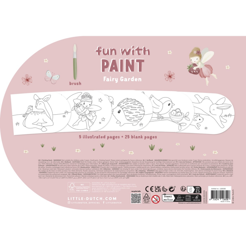 Slikarska knjiga Fairy Garden (3+), Little Dutch (126558)
