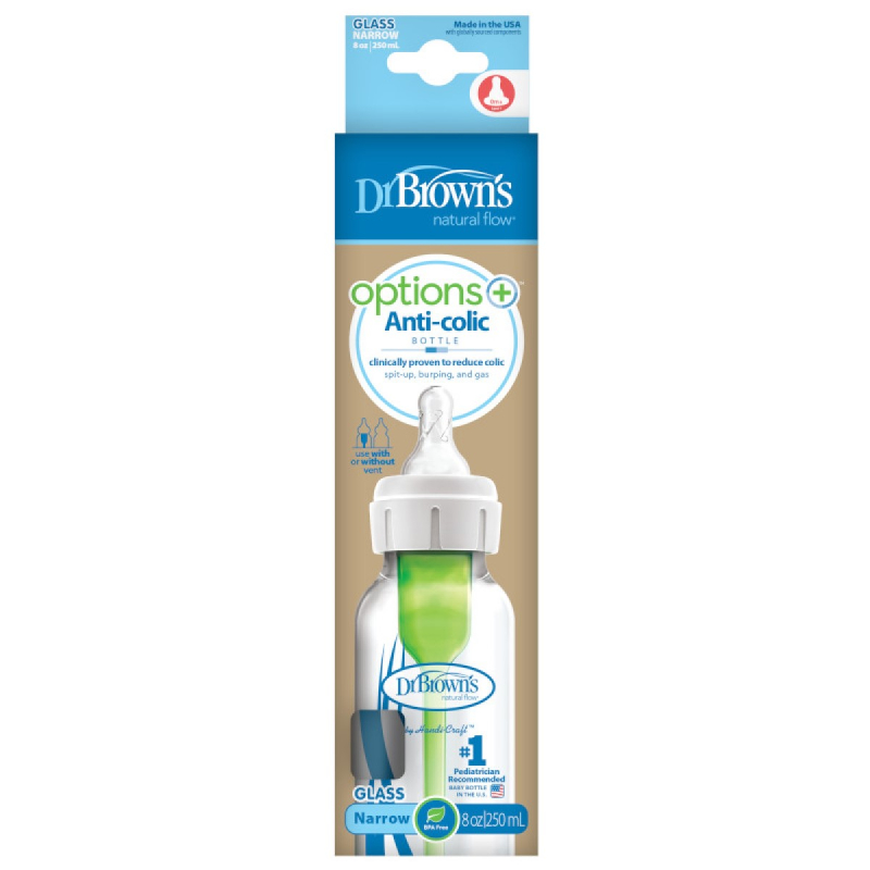 Staklena boca - usko grlo 250 ml, Dr. Brown's