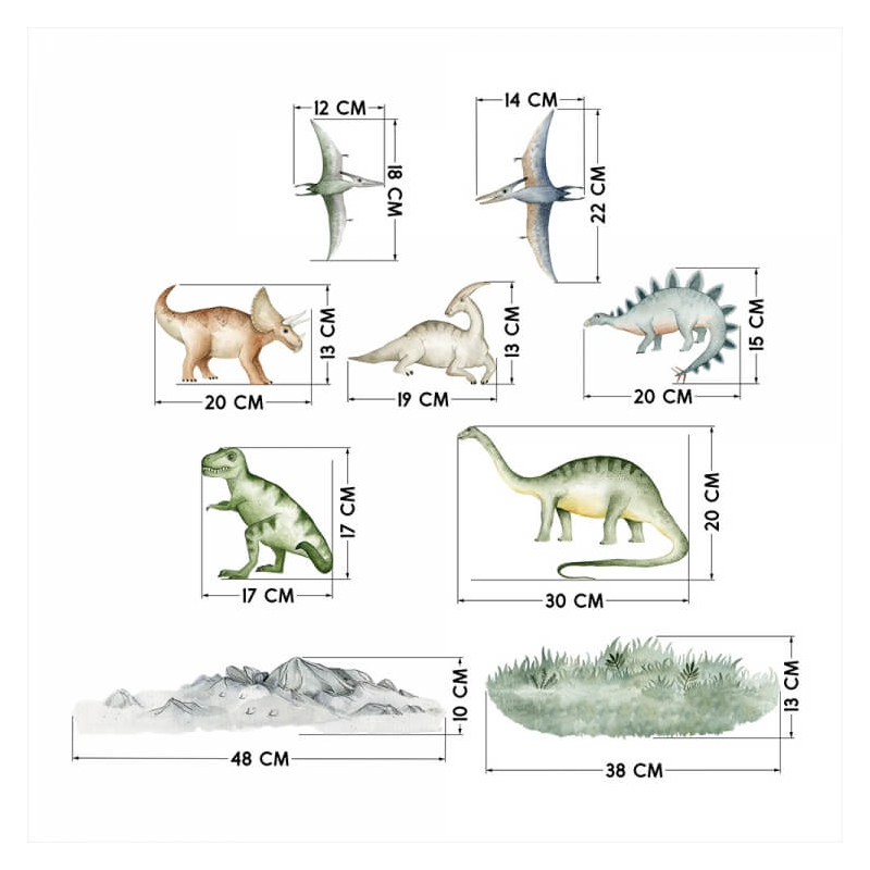 Stenske nalepke DINOZAVRI 