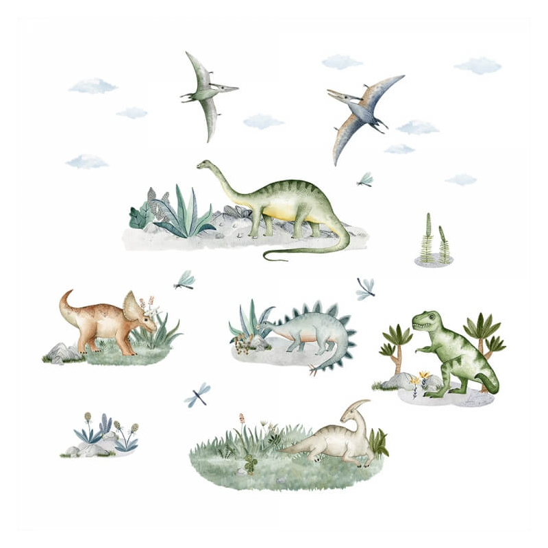Stenske nalepke DINOZAVRI 