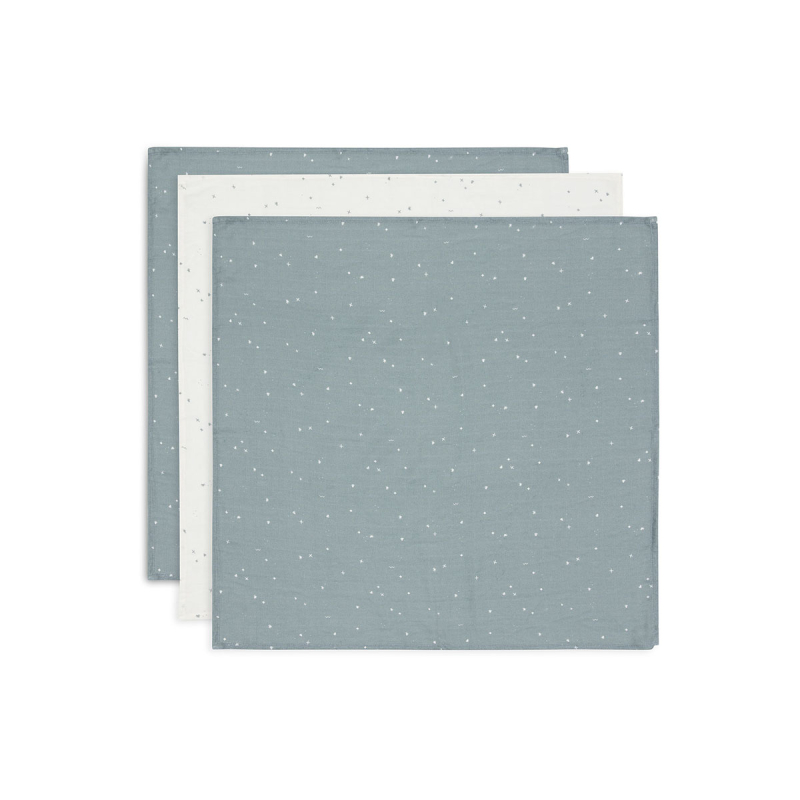 Zelene tetra plenice TWINKLING SEA GREEN (70X70 cm) – 3 kosi, Jollein®