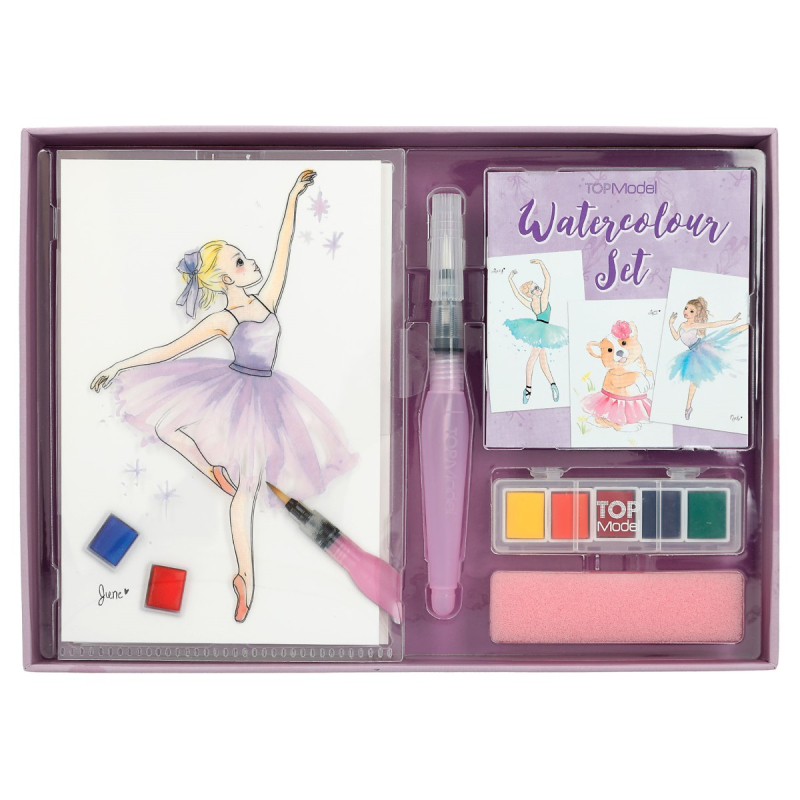 watercolor set ballet topmodel