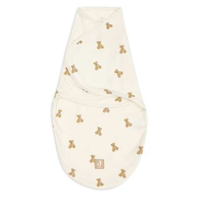 Kremno bijela swaddle povijalna dekica MINI TEDDY BEAR (0-3 mjeseca), Jollein®