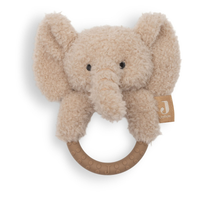 Bež plišasta ropotuljica - grizalo SLONČEK Elephant Suki (0m+) Jollein®