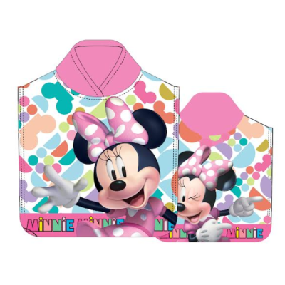 ROZA pončo ručnik MINNIE MOUSE, uzorci, 50x100, Disney