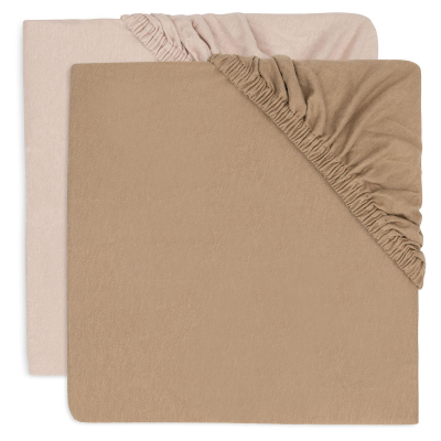 Plahta za madrac 120x60 cm, pamučni jersey WILD ROSE/BISCUIT (2 komada), Jollein®