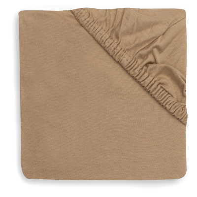 Lešnik rjava jogi rjuha 140x70 cm HAZEL bombažni jersey, Jollein®