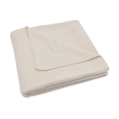 Kremasto bijela pletena deka 75x100 cm Cozy Knit Ivory, Jollein®