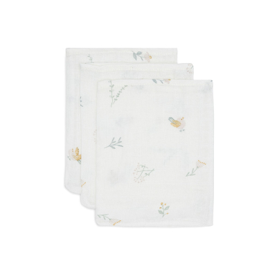 Krem bijele LOVELY BIRDS krpice 15x20cm (3 komada) Jollein®
