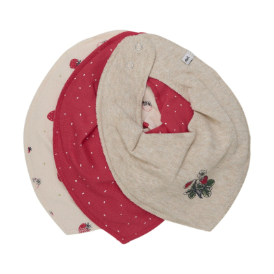 Crveni podbradak - marama - Strawberry, 410 True Red (3 komada), Pippi®