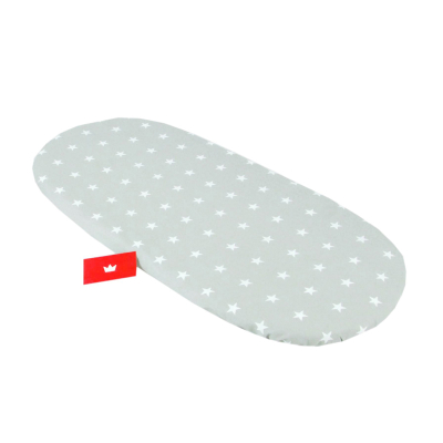 SIVA ovalna plahta za madrac BIJELE ZVEZDICE 75/80x35/40 cm, BabyLux