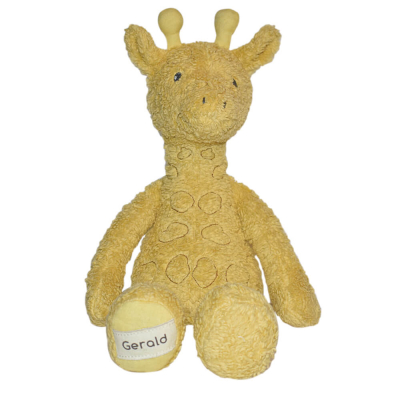 Žuta ŽIRAFA Gerald od 100% organskog pamuka 38 cm (0m+), Tikiri