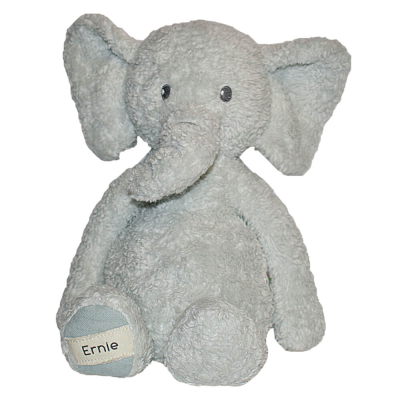 Svijetloplavi SLON Ernie od 100% organskog pamuka 32 cm (0m+), Tikiri
