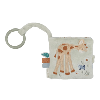 Bež senzorična potovalna knjigica Safari Friends (0m+), Little Dutch (LD8319)
