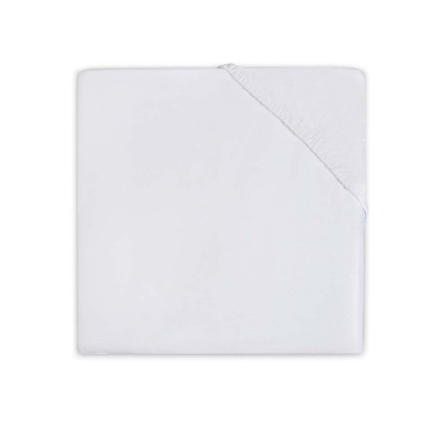 Bijela plahta za madrac 80/90x40 cm WHITE, pamučni jersey, Jollein®