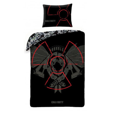 Crna 2-dijelna posteljina CALL OF DUTY 140x200 cm