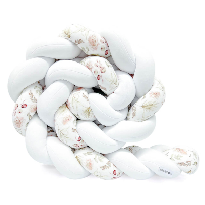 BIJELA pletenica za krevetić (200 cm), BOHO