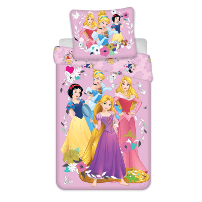Ružičasta dječja posteljina DISNEY PRINCESS 140x200 cm