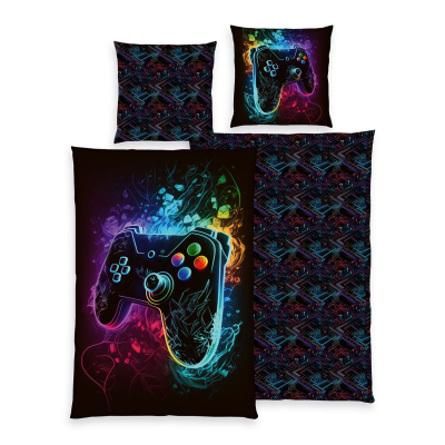 Posteljina za mlade Neon Gaming, 140x200 cm